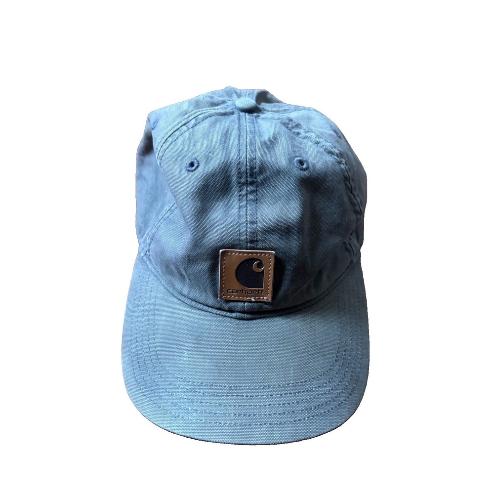 Carhartt Leather Patch Ball Cap Adjustable 100% Cotton Sage Green Hat RN14806